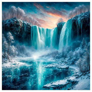 Magnificent Waterfall Landscape Scenery Jigsaw Puzzle 500/1024PCS Immersive Puzzle Game Calming Gift for Adults