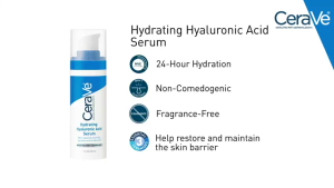 CeraVe Hydrating Hyaluronic Acid Serum 30ml | 24H Hydration | Barrier Repair | Plump Skin
