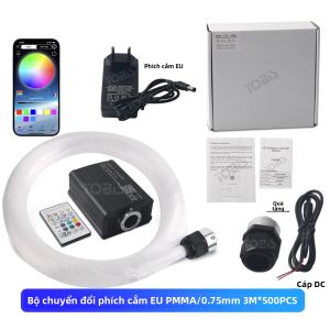 Đèn Trần Xe Ô Tô Sợi Quang Bluetooth RGB 16W Twinkle Starry Sky 500 Sợi Tạo Không Khí Nội Thất Đèn Sao Cho Trần Xe
