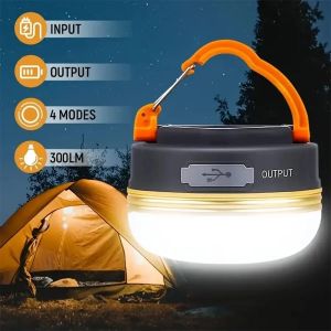 10W High Power Camping Lantern Tents Lamp 1200mah USB Rechargeable Portable Camping Lights Outdoor Hiking Night Hanging Lamp