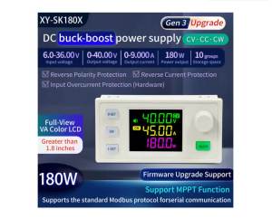 Aideepen | SK180 CNC DC Buck Boost Converter 9A180W CC CV CW Adjustable Step Up/Step Down Regulated Power Supply MPPT Solar Charging Module