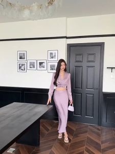 Plus Size(S-6XL) Plain Irregular High Waist Satin Skirt Fishtail Skirt Long High Fashion Dress