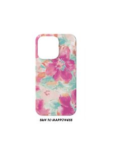 Original Pink Watercolor Design Artistic Phone Case Compatible with Apple 17PROMAX 16PLUS 13mini 15 Large Hole Matte Unique Full Cover Bright Finish