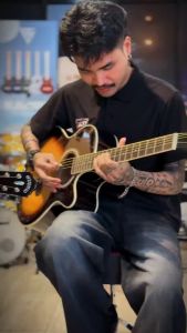 กีต้าร์โปร่ง MADY MD-39CSB / Overspeed OS-400C ขนาด 40 นิ้ว ปิ๊กกกาดลายเถาวัลย์ ทัชชิ่งต่ำเล่นง่าย แถมฟรี กระเป๋า ปิ๊ก 4  ที่เก็บปิ๊ก  ประเเจ  คู่มือ