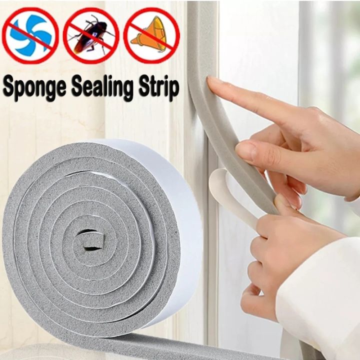 2M/Roll Self-adhesive Door Window Sealing Tape Foam Soundproof Door ...