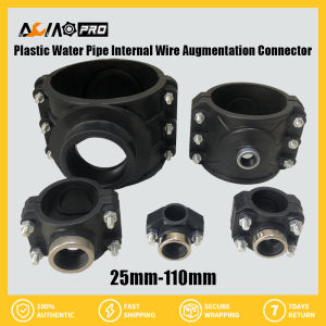 AumoPro 1PC PE Compression Saddle Clamp 20mm/25mm/32mm/40mm/50mm/63mm/75mm/90mm/110mm-High Quality Water Pipe Internal Wire Extension Connector Saddle Quick Release Fittings Quick Repair Fittings