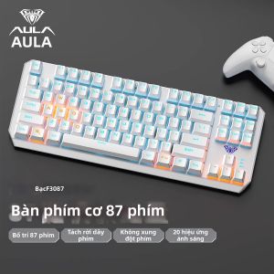 AULA-MOJING | Bàn Phím Cơ Có Dây Màu Xanh Dương Cho Gaming và Văn Phòng