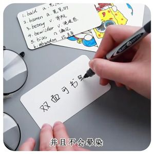 200PCS Kraft Paper Card Words Message Notes Paper Tags Double-Sided Mini Note Card For Studying Crafts