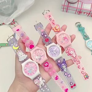 Sanrio Kuromi Watch For Kids Cute Jelly Sanrio Melody Elementary School Student Watch  Quartz Watch