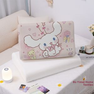 Cartoon Cute Big Ear Dog Silver Fox Fur Latex Pillowcase Childrens Pillow Core Cover Soft Breathable Pillow Core Protector