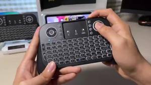 Kebidumei | KEBIDUMEI Mini Wireless Keyboard Bluetooth 2.4G Dual Mode Keyboard RGB Backlit Air Mouse Remote Control Touchpad for PC TV Box