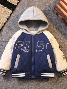 เสื้อแจ็คเก็ตเบสบอลบุขนแกะ ทรงหลวม แขนยาว ปกป้องฤดูใบไม้ร่วงและฤดูหนาว สำหรับเด็กชายและเด็กหญิง