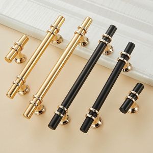50-500mm bếp tay nắm cửa tủ Vàng Đen Tay Nắm Cửa ngăn kéo tủ quần áo xử lý tay cầm đồ nội thất Tay nắm tủ quần áo hiện đại