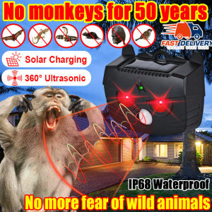 Penghalau monyet No monkeys for 10 km Monkey Repellent Ultrasonic High-tech 2024 Ultrasonic Monkey Repeller The monkey runs away when he hears the sound animal repellent device Can repel cats dogs birds snakes rats bats wild boars etc.