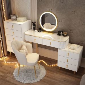 MOLORE | Luxury Modern Minimalist Vanity Desk Makeup and Storage Combo