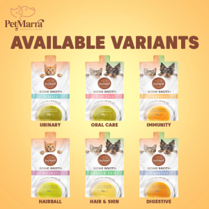PetMarra Bone Broth for Dogs and Cats Digestive 50g appetite booster pet food topper dog cat all breeds
