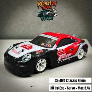 Xe Drift điều khiển từ xa mini tốc độ cao 30km/h Wltoys 284131 Baron 1/28 có ESC và Servo gầm kim loại siêu bền chịu va