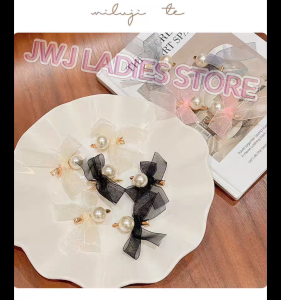 Aksesori Rambut Klip Rambut Sweet Romantic Ribbon Cute Hair clip
