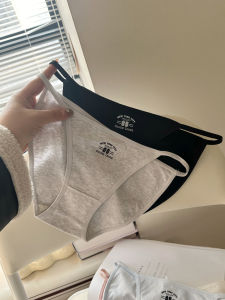 Pure Cotton Breathable Womens Underwear with Waistband Antibacterial Low Waist Triangle Shorts for Young Girls Sportswear