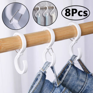 8Pcs Stylish & Durable S-shape Hanger Hooks Multifunctional Kitchen Home Enduring Organizer S Windproof Hooks Lock Hanger Hooks
