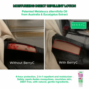 BerryC Moisturizing Insect Repellent Lotion (80ml) 2 in 1 Baby Kid Moisturiser Mosquito Insect Repellent Cream 天然保湿 防蚊 驅蚊 DEET Free Ubat Nyamuk