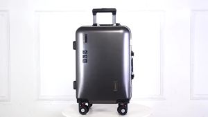 Aluminium USB Suitcase Luggage 20/24 Inches Luggage Trolley Travel Bag ABS Material Anti-scratch Travel Luggage