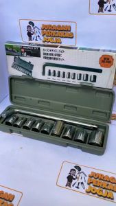 Kunci Shock Sock Sok Set 10 Pcs 8 - 24 mm SOCKET WRENCH Kunci Mobil Motor Perkakas Tukang Dan Bengkel Serbaguna