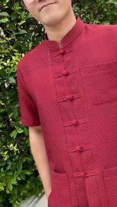 เสื้อ ผ้าไทย เสื้อเชิ้ตคอจีน อัดกาวทั้งตัว หลายแบบ ใส่ทำงาน พี่พิมพ์ ผ้าไทย (ผู้ชาย)