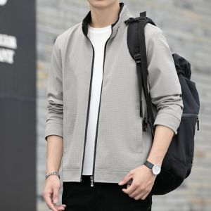 ROMON | Lormen Mens Jacket Spring Autumn Short Thickened Stand Collar Workwear Coat Fashionable Casual Stylish Warmth Outerwear