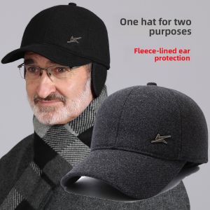 JIFANPAUL | Winter Warmth Elderly Mens Baseball Cap