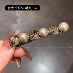 ทันสมัย ด้านข้างมุก กิ๊บติดผม ผู้หญิง หมวกประดับเพชรทุกคู่ สไตล์เกาหลี เครื่องประดับผม เรียบหรู กิ๊บติดผมมุก