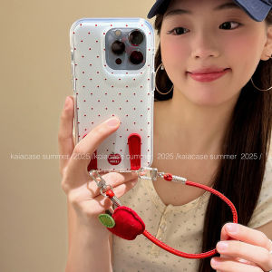 Mao Shell Polka Dot Apple Imd Phone Case for iPhone 7 Promax/Air 16 Pro/14 Max Lanyard 7/8 Anti-Fall 16e/13 Womens Style 15 plus Simple 12pm Soft Shell Xs