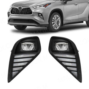 Đèn Chạy Ban Ngày LED DRL Toyota Highlander 2021-2022 Hai Màu Trắng/vàng Có Dây Chuyển Mạch Tương Thích Với Các Mẫu Xe 2021-2022