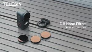 TELESIN | TELESIN CPL ND8 ND16 ND32 UV Black Diffusion 1/4 Filter Quick Release Lens Filter Kit Set Frame for DJI OSMO Nano Accessories
