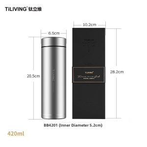 TiLiving | Titanium Mens High-end Portable Infusion Flask