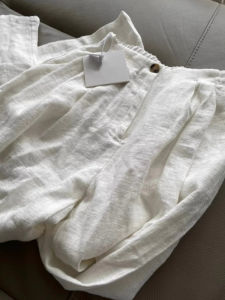 DUOFEIYAN | Quần Dài Tay Rộng Cao Thắt Lưng Vải Cotton Linen Mùa Hè Thoáng Mát