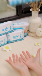 KHO THỦ ĐỨC_Thùng 10 gói khăn ướt cho bé Ecobi 20 tờ Không Mùi (Xanh dương)