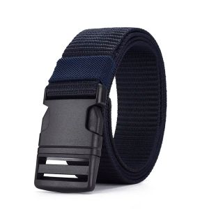 Mens Belt Without Metal Plastic Buckle Belt High Quality Canvas For Nylon Belt Tactical Belt Outdoor Woven Belt Neutral Belts