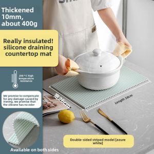 FENGHEDAHAI | Silicone Drain Mat Heat Resistant Non-Slip Kitchen Pad