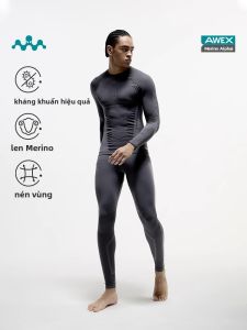 NANEND | Merino Wool Ski Quick-dry Compression Top Mens
