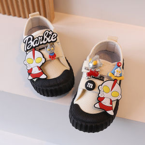 Casual Canvas Shoes for Kids with Magic Tape Low Cut Spring Autumn Seasonal Footwear for Toddlers And Preschool Children