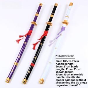 Swordsman Cosplay One Piece Black Blade Three-Blade Flow Suikyu Ichimonji Sanbanshu Snow Walk Black Purple Yanma Unsharpened