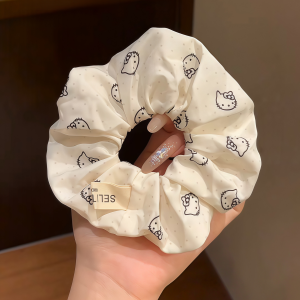 Kitty White Hair Ties Womens Adorable Ball Headbands Soft Hair Accessories Gently Wind through Your Hair Fresh out New Fashion