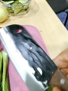 Forging household kitchen knife chopping meat chopping bone knife butcher commercial pork ribs chicken duck goose chopping bone knife stainless steel slaughter knife