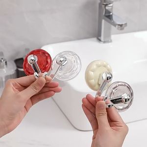 Strong Vacuum Suction Cup Hook Perfect for Bathroom Kitchen and Toilet No Drilling Needed Ideal for Hanging Towels Hooks Behind Doors