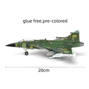 1/72 Military ABS Series JAS 39 Gripen Fighter Building Blocks Gryphon Multi Role Plastic Model Aircraft DIY Bricks Decor Gift
