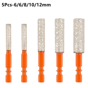 6-12mm Hexagonal Shank Dry Ceramic Tile Diamond Drill Bit Drilling and Grinding Hole Saw for Marble Granite Vitrified Tile