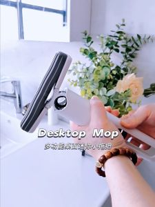 Pel Pendek Portabel Mini Spons Peras Pel Berputar Pembersih Rumah Kaca Jendela Kamar Mandi Lantai Dapur