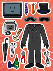 Skibidi Toilet Game Anime Puzzle Stickers DIY Scrapbooking Stickers Battle of the Toilet Man versus the Monitoring Man