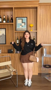 เสื้อโอเวอร์ไซส์สาวอวบ 💋ผ้านิ่มยืดเยอะ ทรงคอบัว แขนยาว เพิ่มปักอก Club Chubby ใครยังไม่มีต้องตำละ ✨สาวพลัสไซส์ก็สวยได้✨